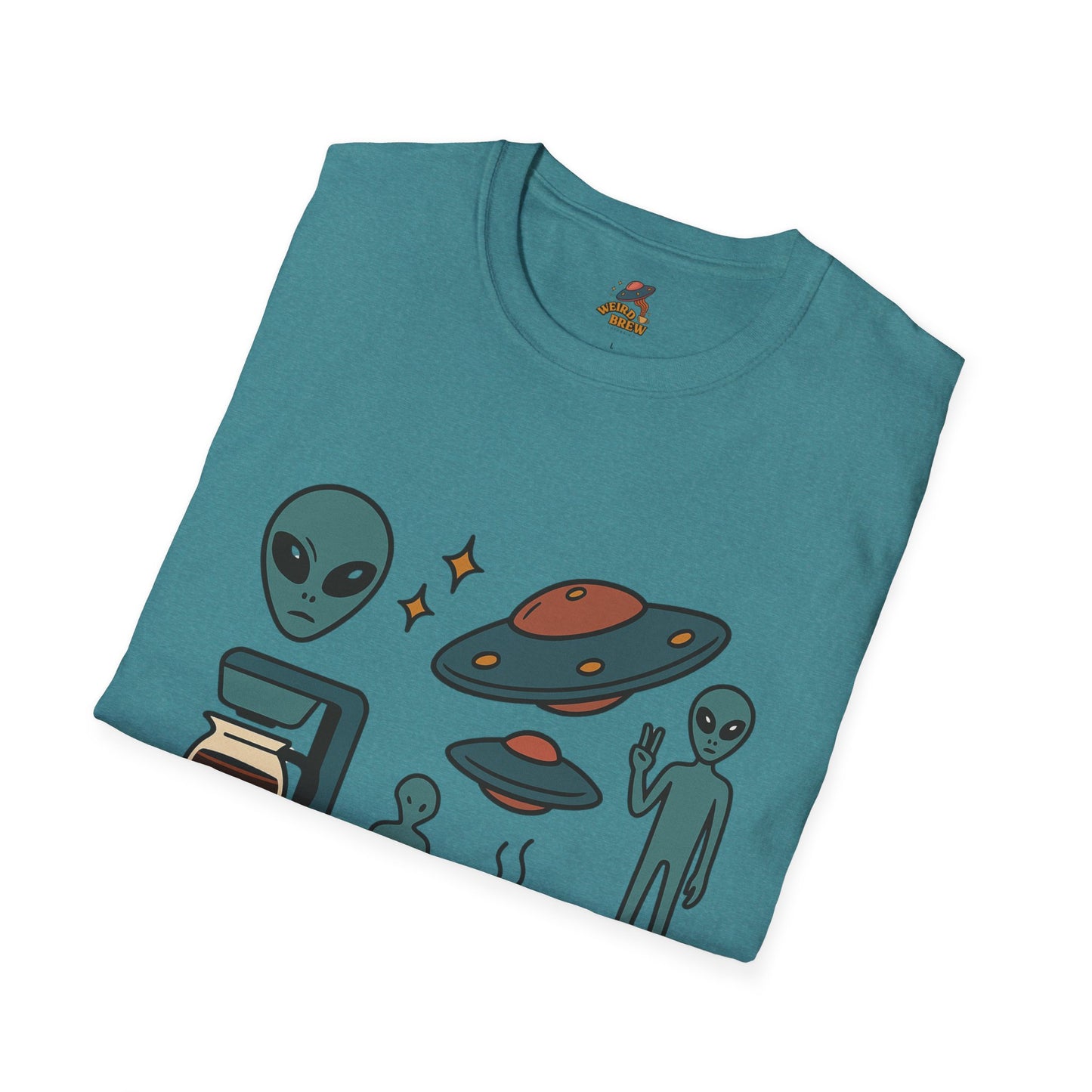 Weird Brew Alien Coffee T-Shirt for Coffee Lovers