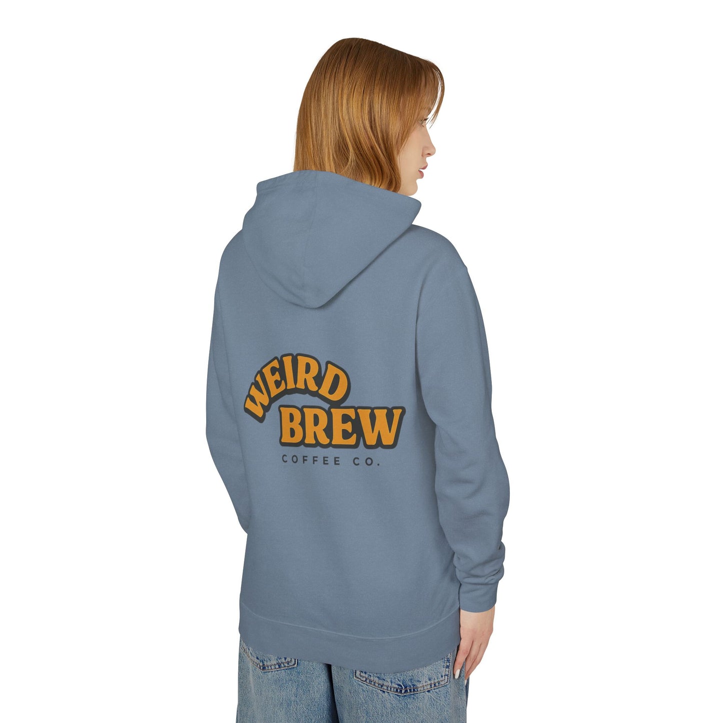 Quirky UFO Coffee Cup Lover's Hoodie, Unisex Lightweight Hooded Sweatshirt for Coffee Enthusiasts, Unique Coffee Shop Merch