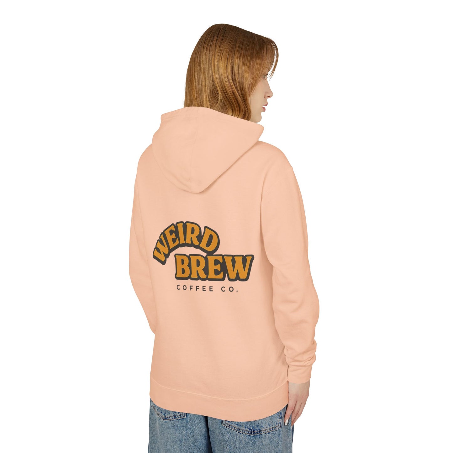 Quirky UFO Coffee Cup Lover's Hoodie, Unisex Lightweight Hooded Sweatshirt for Coffee Enthusiasts, Unique Coffee Shop Merch