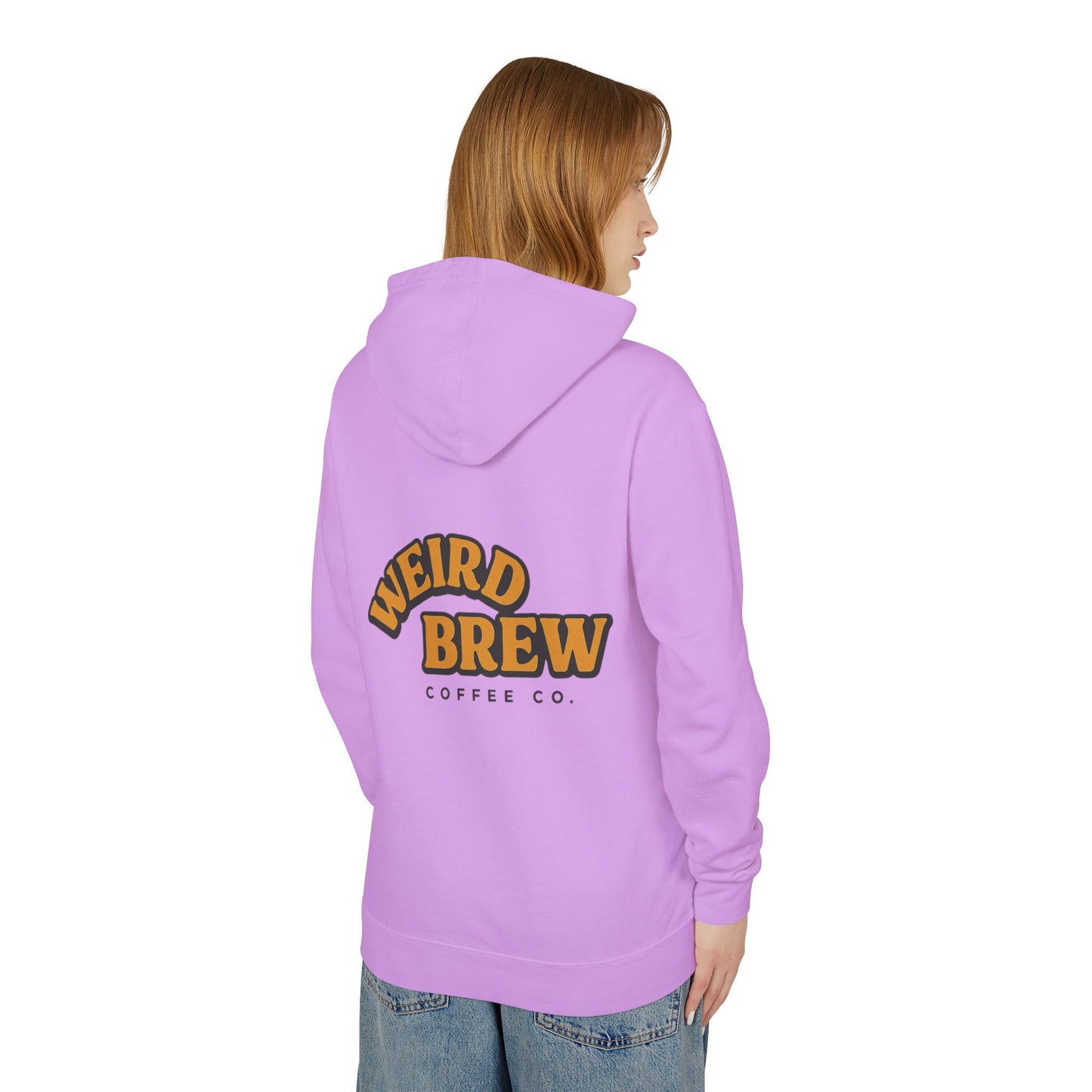 Quirky UFO Coffee Cup Lover's Hoodie, Unisex Lightweight Hooded Sweatshirt for Coffee Enthusiasts, Unique Coffee Shop Merch