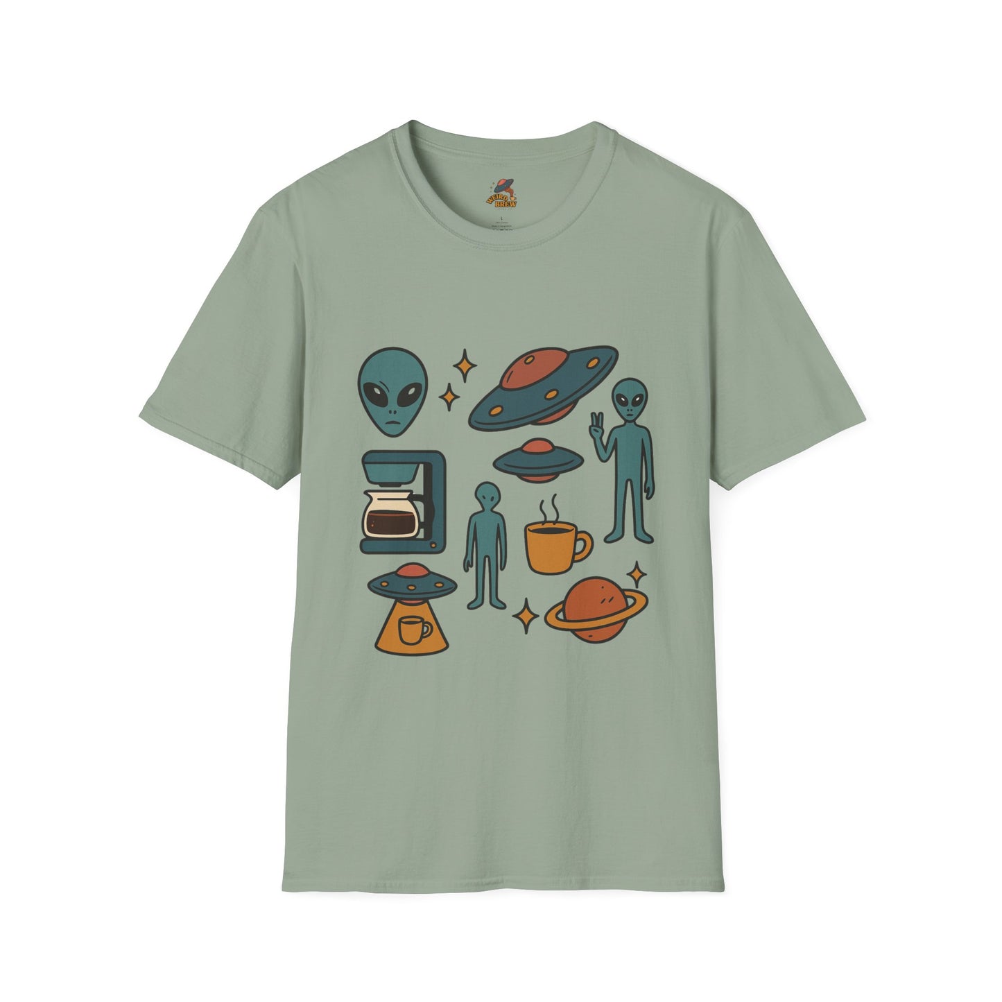 Weird Brew Alien Coffee T-Shirt for Coffee Lovers