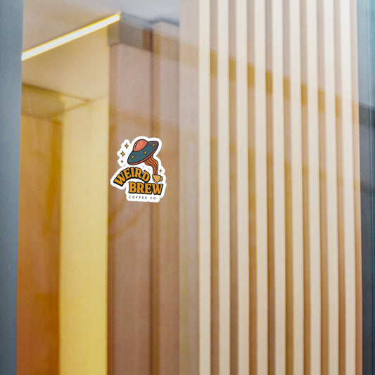 Weird Brew Coffee Co. Kiss-Cut Vinyl Decal - Quirky Coffee-Themed Sticker