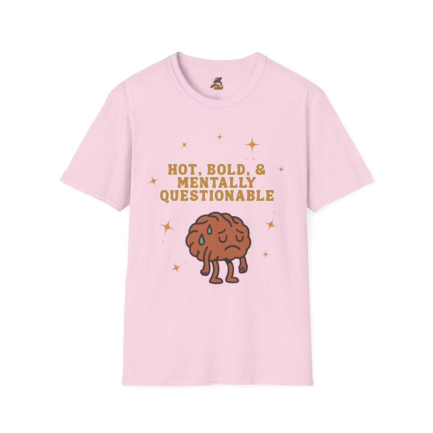 Funny Unisex T-Shirt - 'Hot, Bold, & Mentally Questionable'