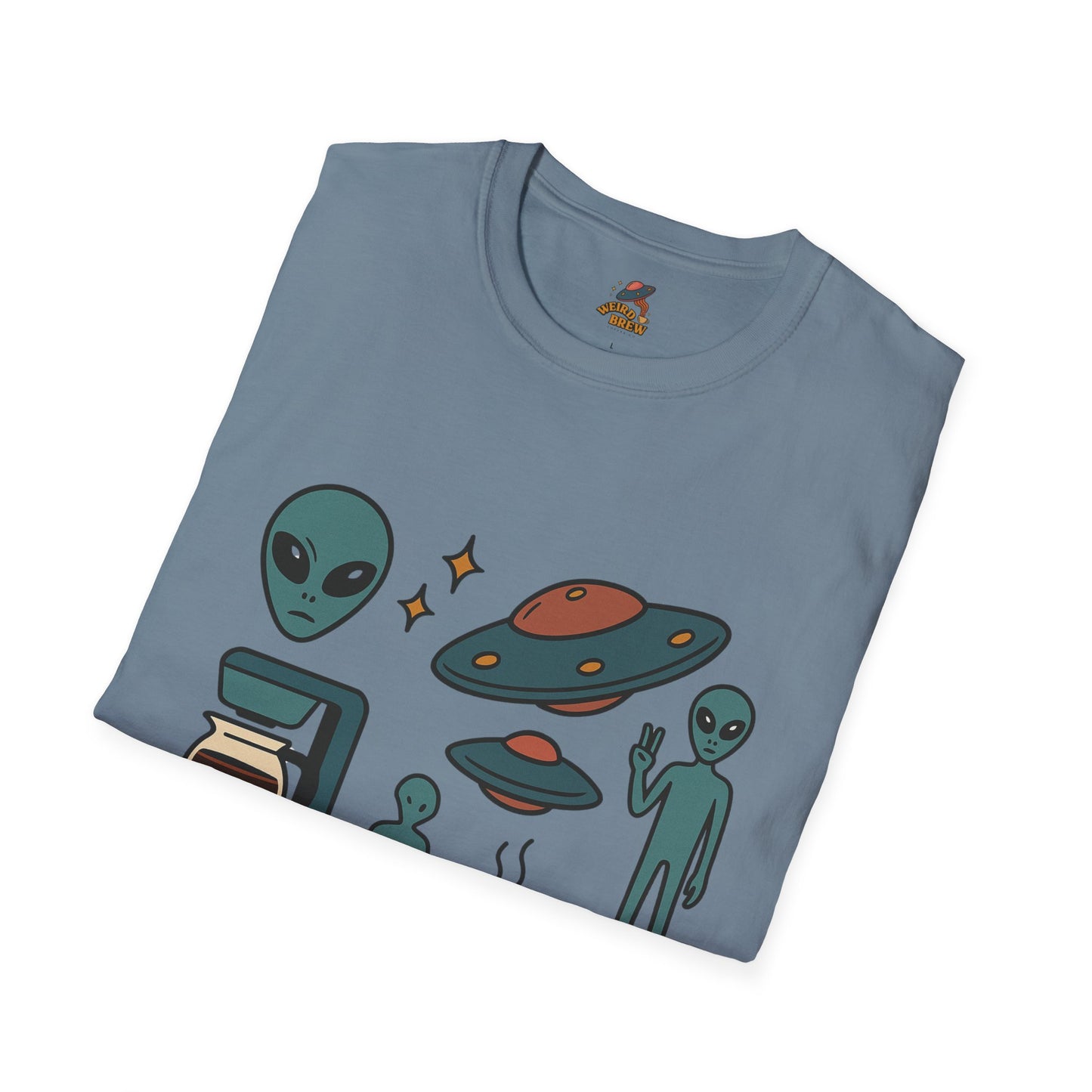 Weird Brew Alien Coffee T-Shirt for Coffee Lovers