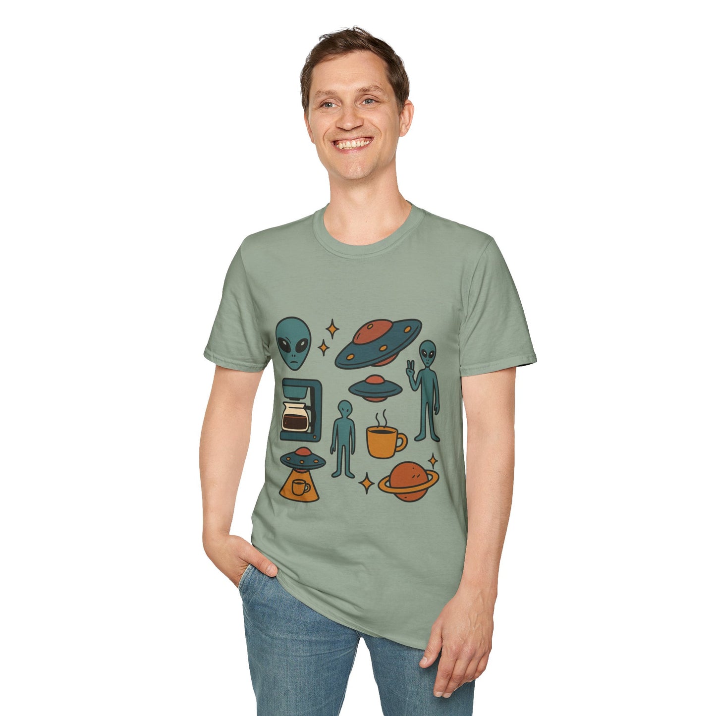 Weird Brew Alien Coffee T-Shirt for Coffee Lovers