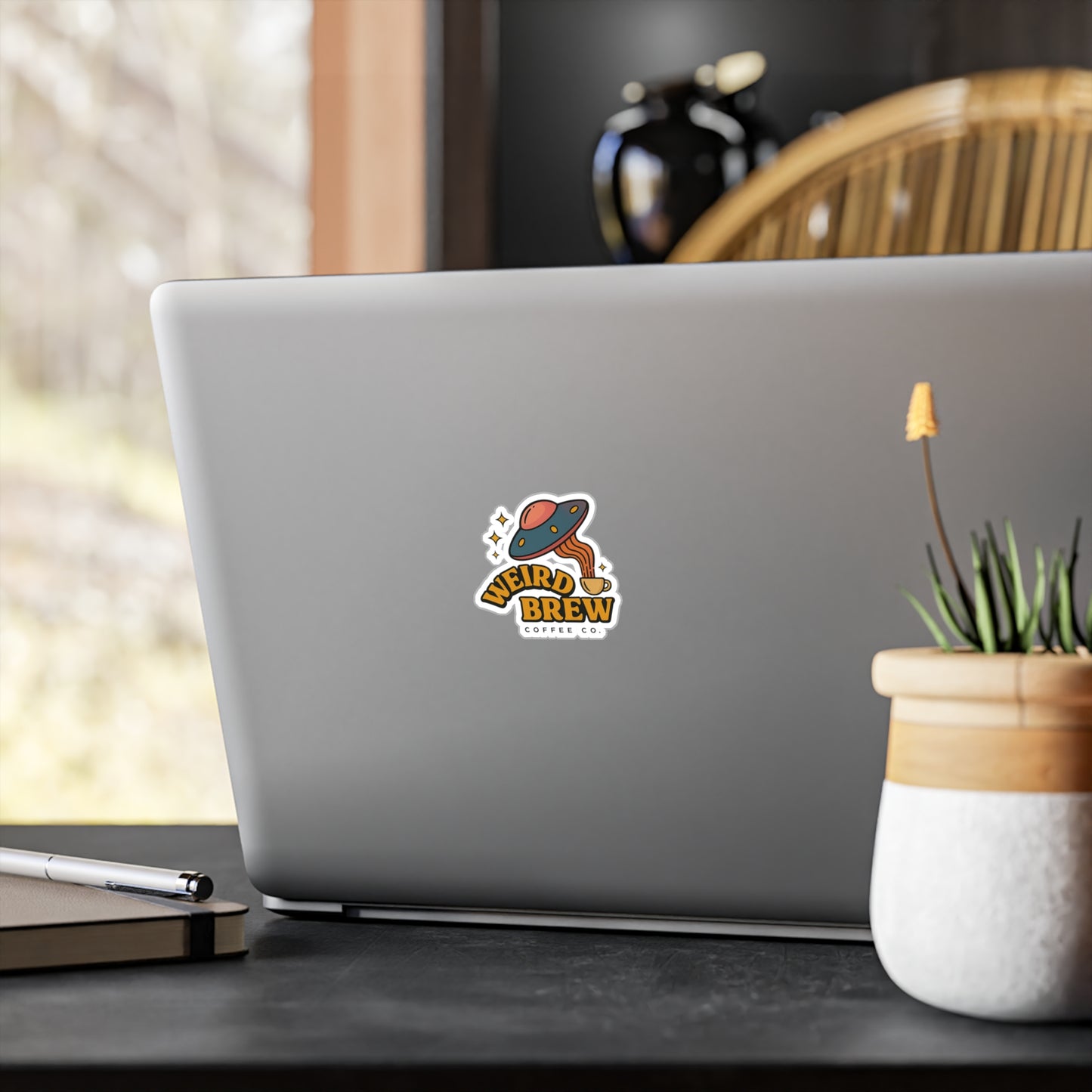 Weird Brew Coffee Co. Kiss-Cut Vinyl Decal - Quirky Coffee-Themed Sticker