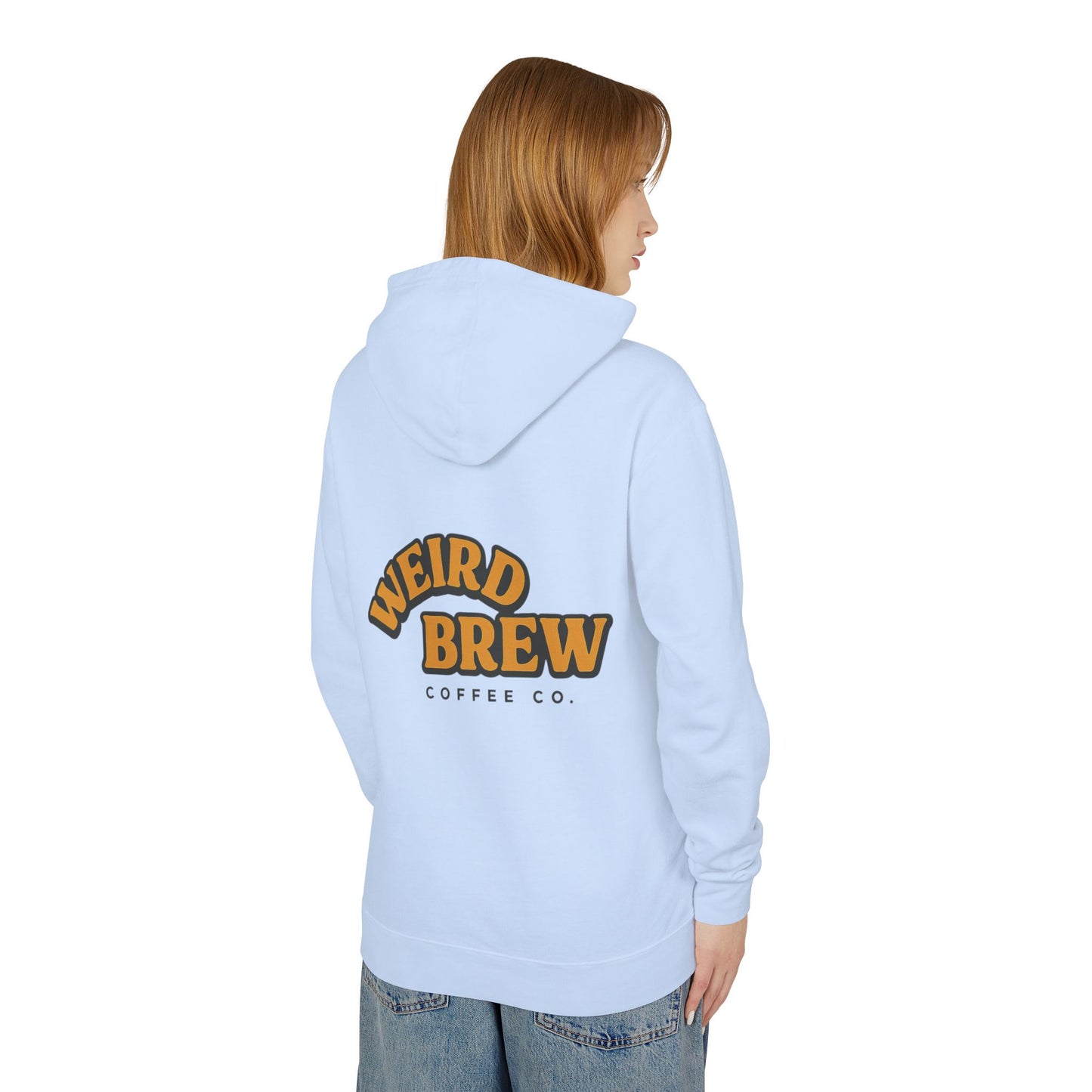 Quirky UFO Coffee Cup Lover's Hoodie, Unisex Lightweight Hooded Sweatshirt for Coffee Enthusiasts, Unique Coffee Shop Merch