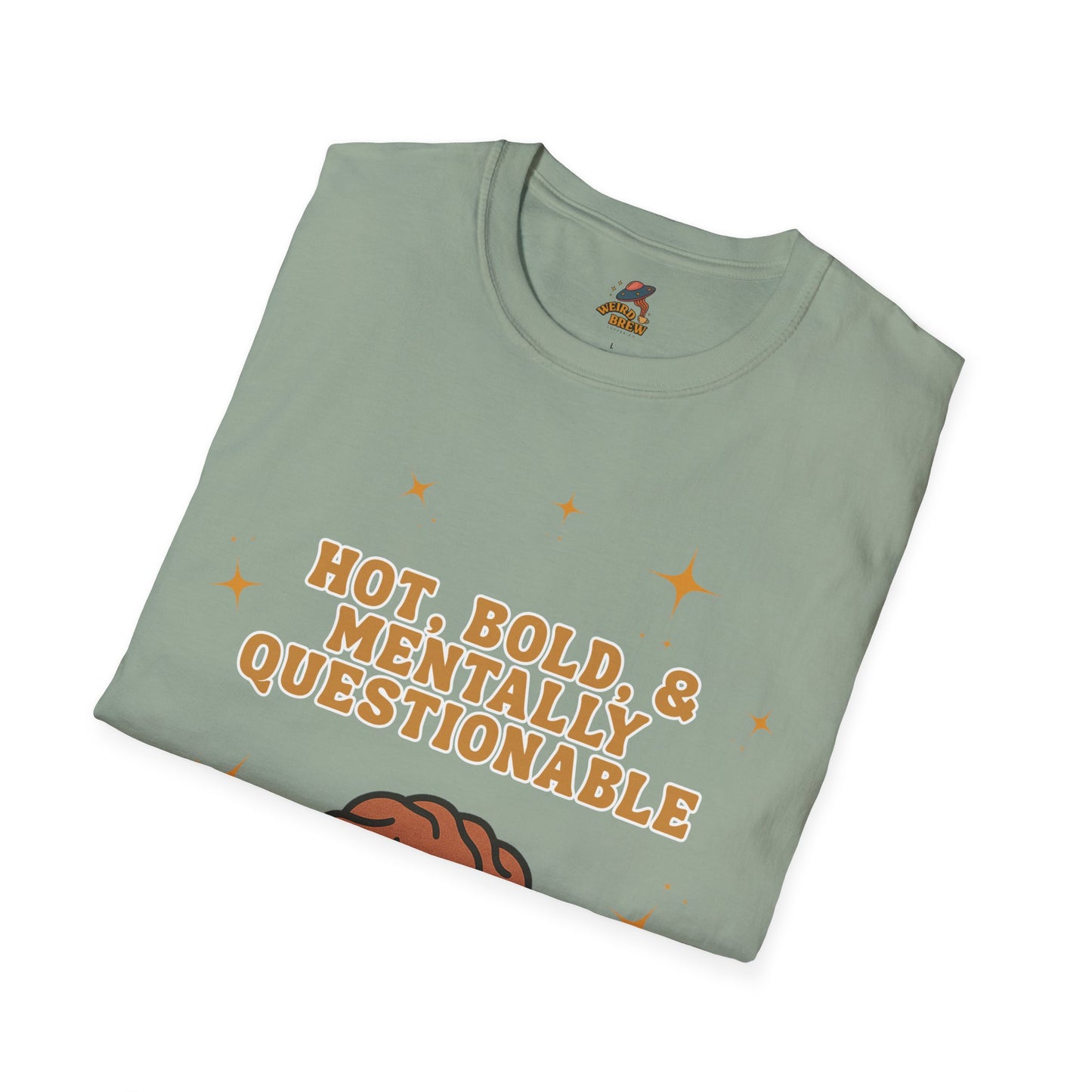 Funny Unisex T-Shirt - 'Hot, Bold, & Mentally Questionable'
