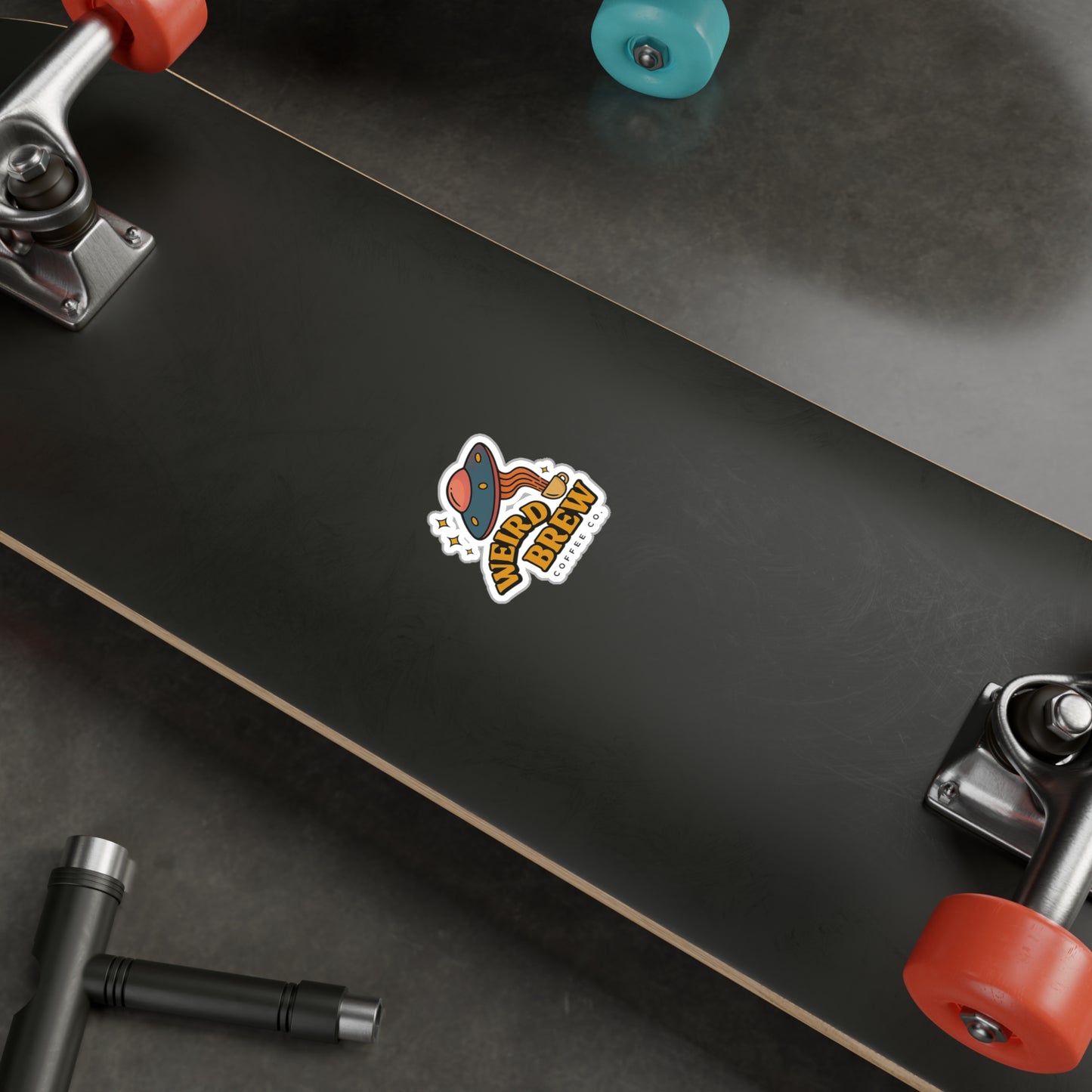 Weird Brew Coffee Co. Kiss-Cut Vinyl Decal - Quirky Coffee-Themed Sticker