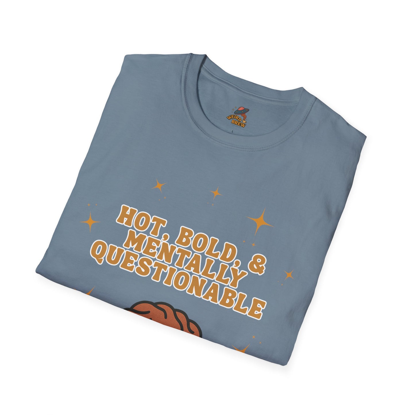 Funny Unisex T-Shirt - 'Hot, Bold, & Mentally Questionable'