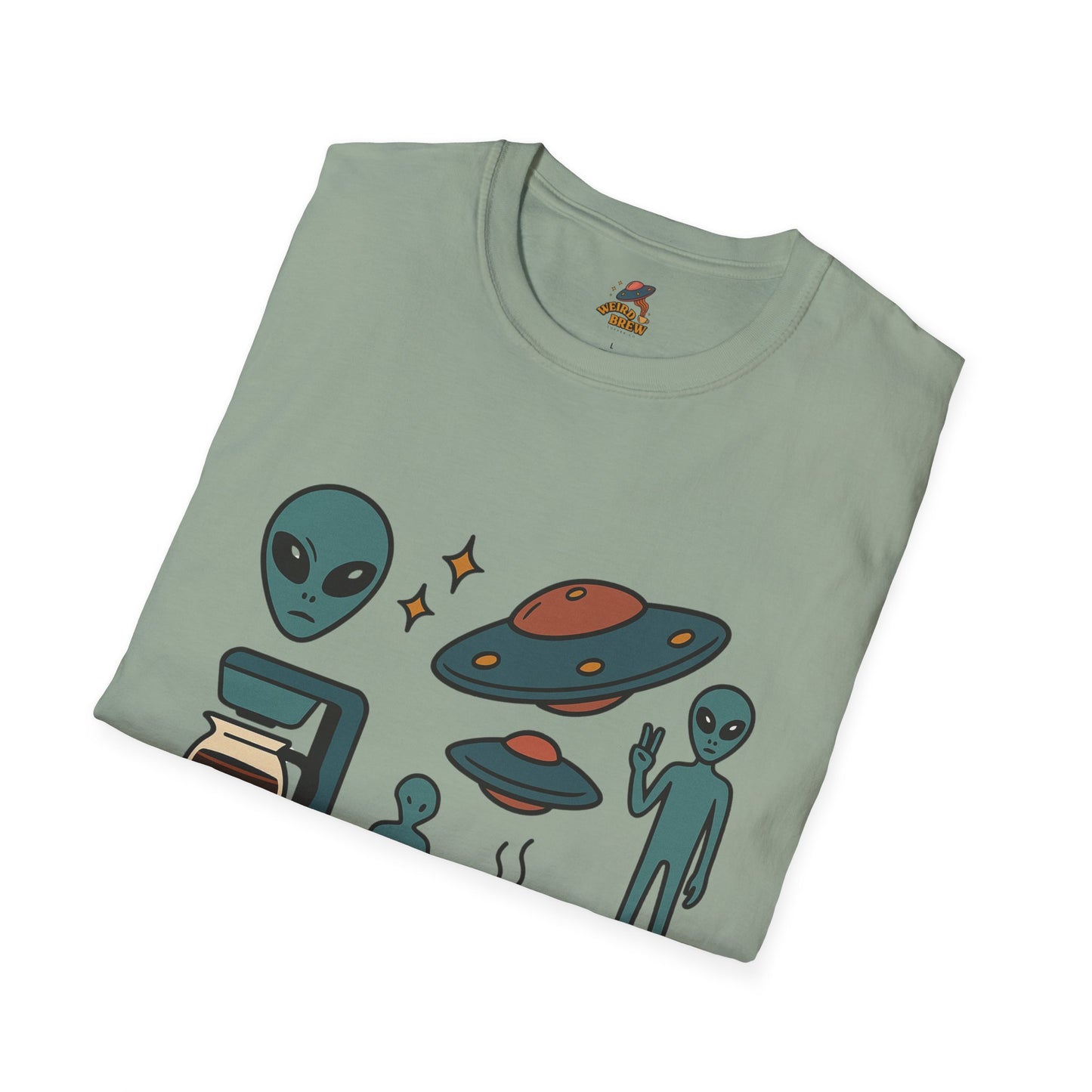 Weird Brew Alien Coffee T-Shirt for Coffee Lovers