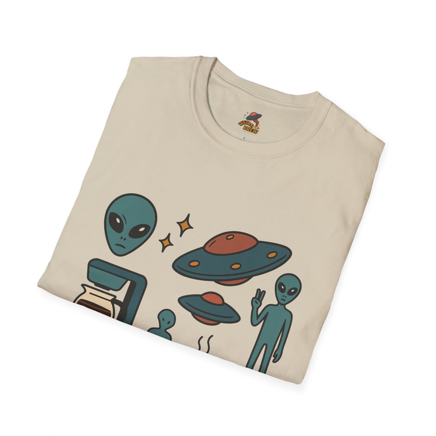 Weird Brew Alien Coffee T-Shirt for Coffee Lovers