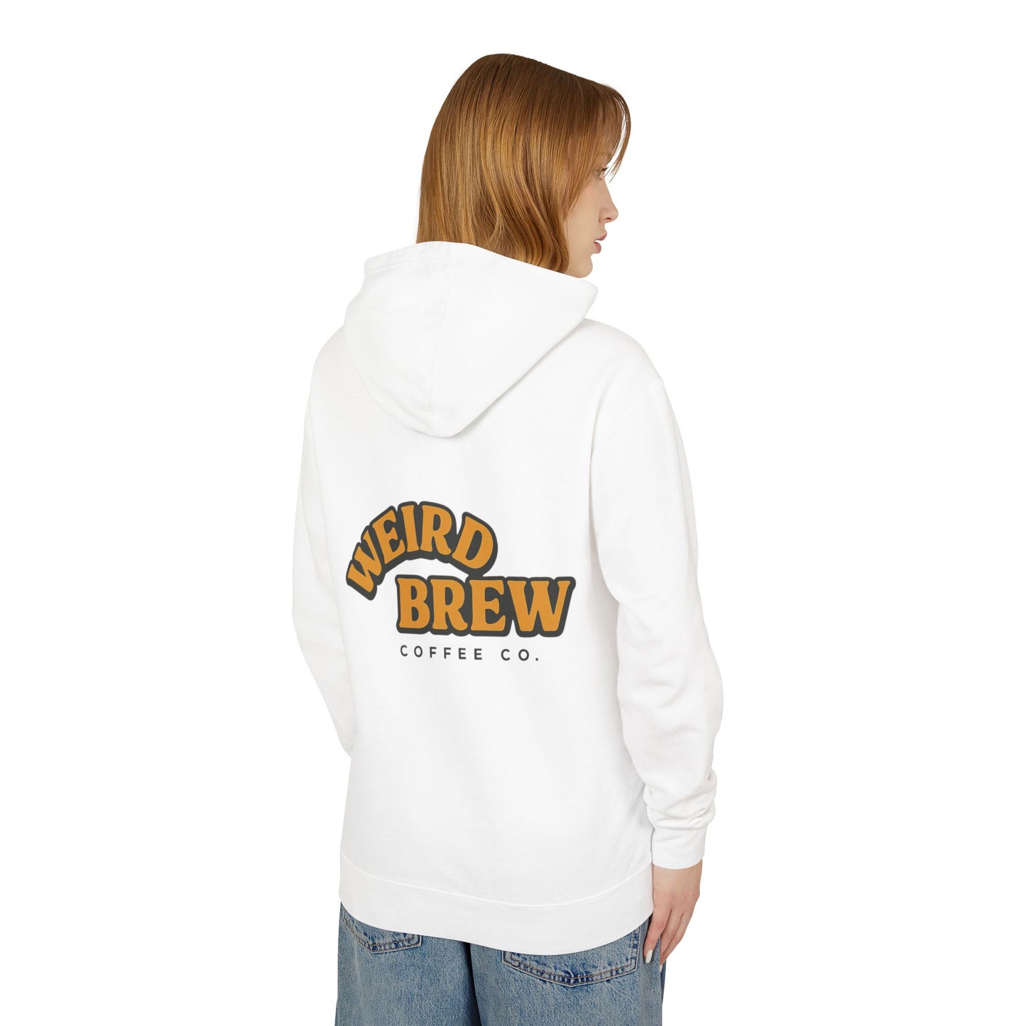 Quirky UFO Coffee Cup Lover's Hoodie, Unisex Lightweight Hooded Sweatshirt for Coffee Enthusiasts, Unique Coffee Shop Merch